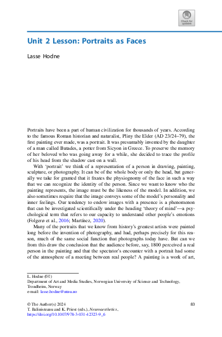 (PDF) Unit 2 Lesson: Portraits as Faces