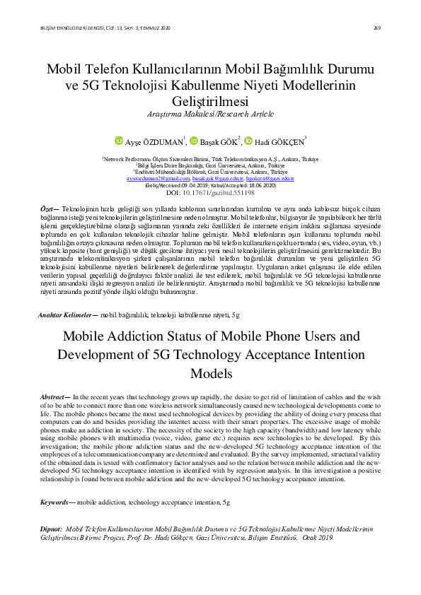 (PDF) Mobile Addiction Status of Mobile Phone Users and Development of ...
