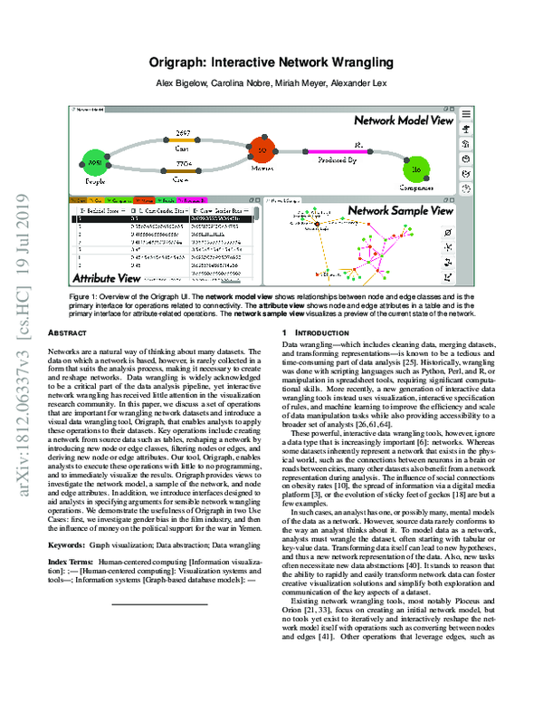 (PDF) Origraph: Interactive Network Wrangling