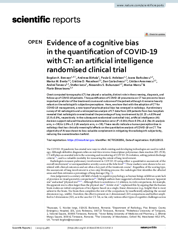 (PDF) Evidence of a cognitive bias in the quantification of COVID-19 ...