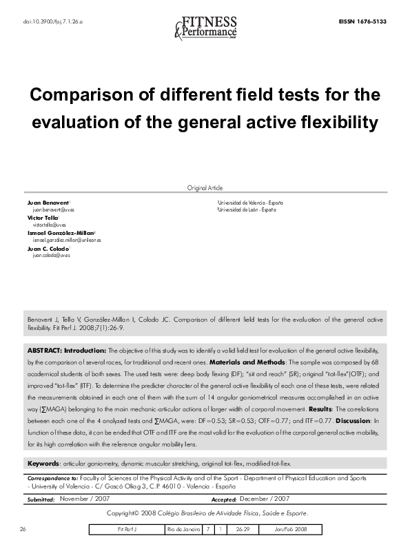 (PDF) Comparison of different field tests for the evaluation of the ...