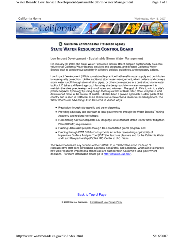(PDF) Low Impact Development - Sustainable Storm Water Management