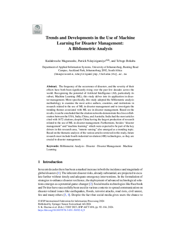 (PDF) Trends and Developments in the Use of Machine Learning for ...