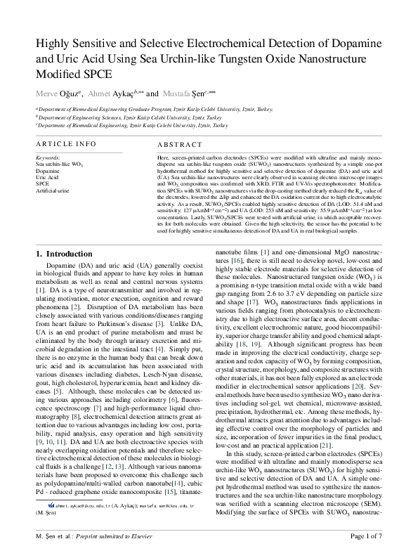 (PDF) Highly Sensitive and Selective Electrochemical Detection of ...