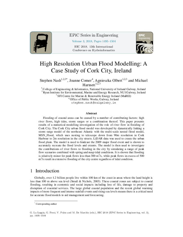 (PDF) High Resolution Urban Flood Modelling: A Case Study of Cork City ...