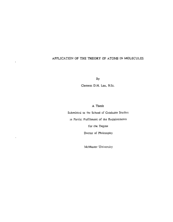 (PDF) Application of the theory of atoms in molecules