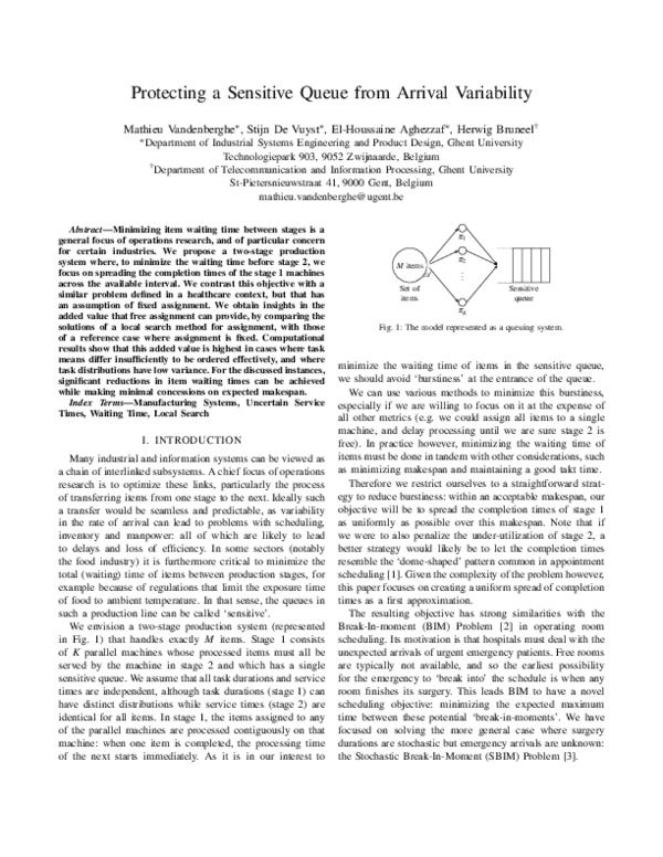 (PDF) Protecting a Sensitive Queue from Arrival Variability
