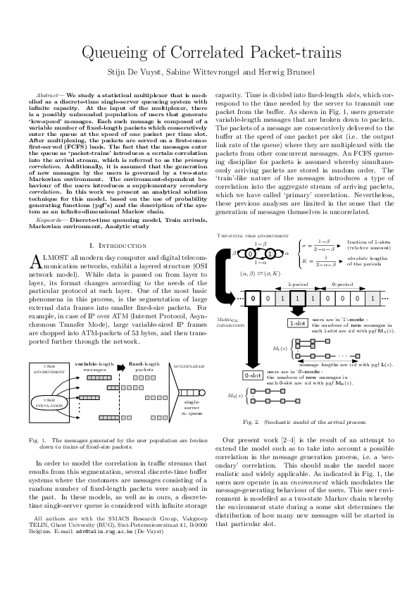 (PDF) Queueing of correlated packet-trains