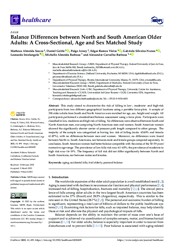 (PDF) Balance Differences between North and South American Older Adults ...