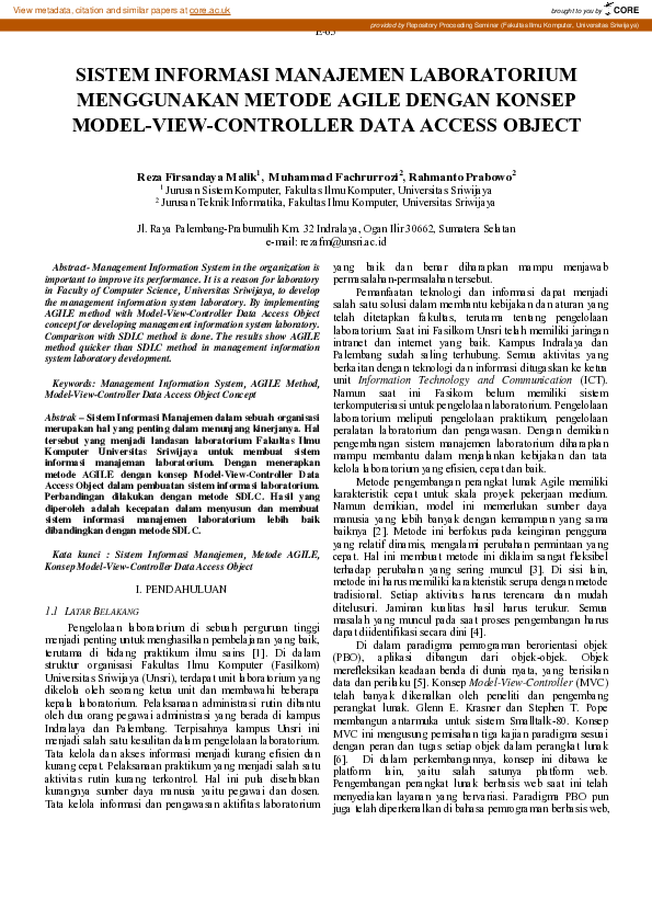 (PDF) Sistem Informasi Manajemen Laboratorium Menggunakan Metode Agile ...