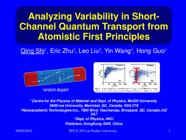 (PDF) Analyzing variability in short-channel quantum transport from ...