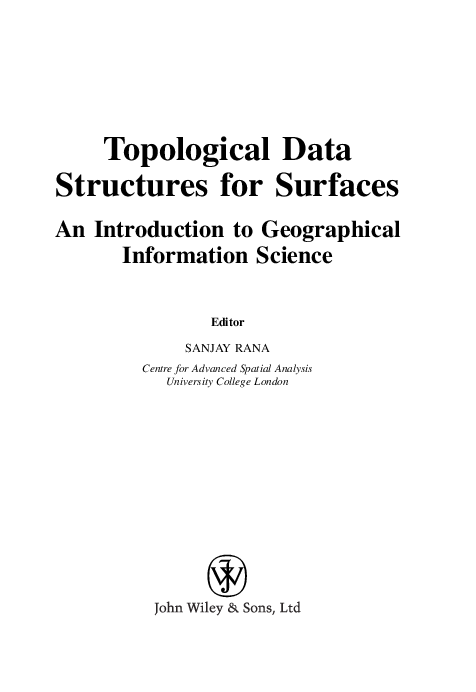 (PDF) Topological Data Structures for Surfaces