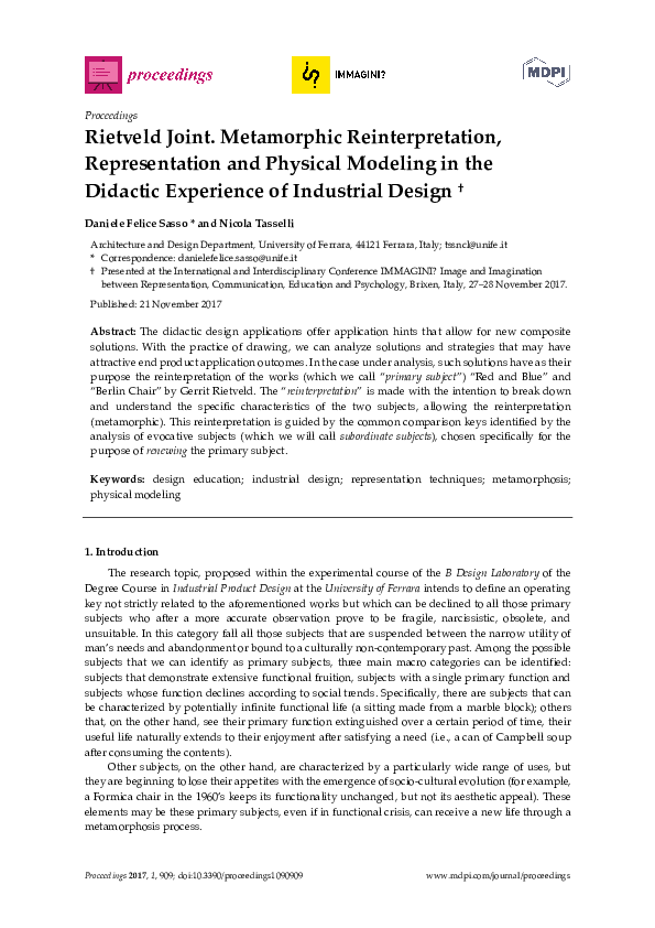 (PDF) Rietveld Joint. Metamorphic Reinterpretation, Representation and ...