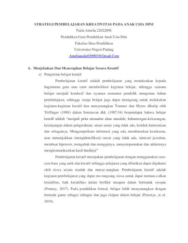 strategi efektif pendidikan anak metode pembelajaran kreatif dan interaktif