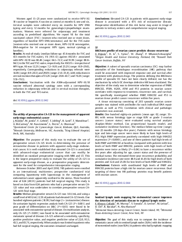(PDF) Sentinel lymph node mapping for endometrial cancer improves the ...