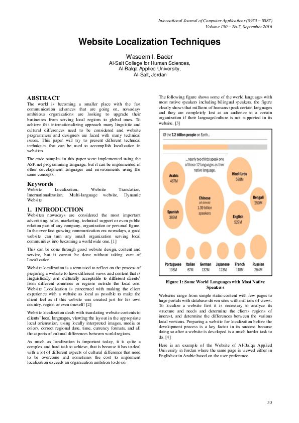 (PDF) Website Localization Techniques