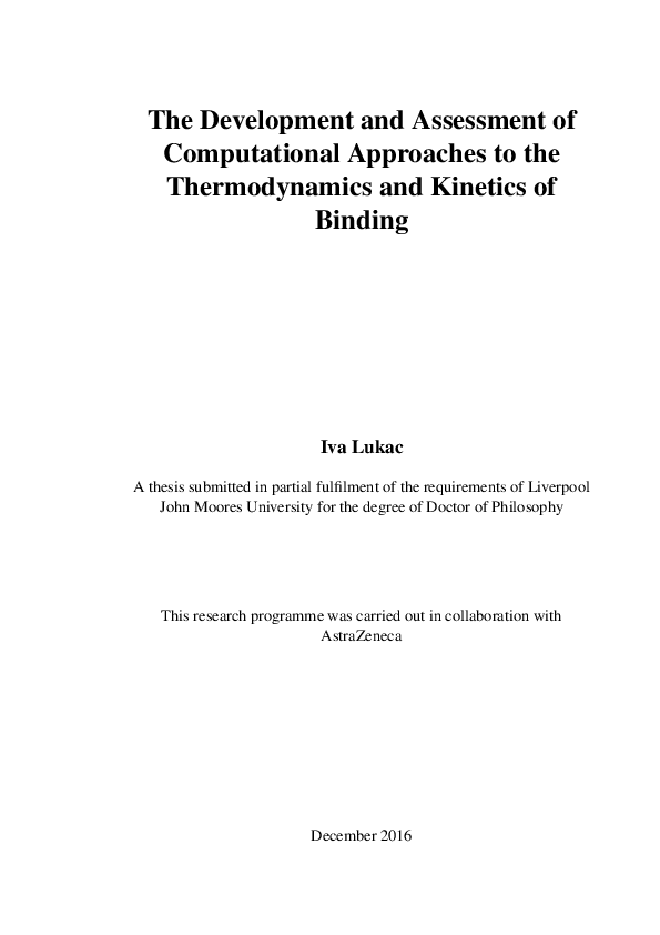 (PDF) The development and assessment of computational approaches to the ...
