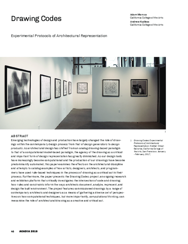 (PDF) Drawing Codes. Experimental protocols of architectural representation