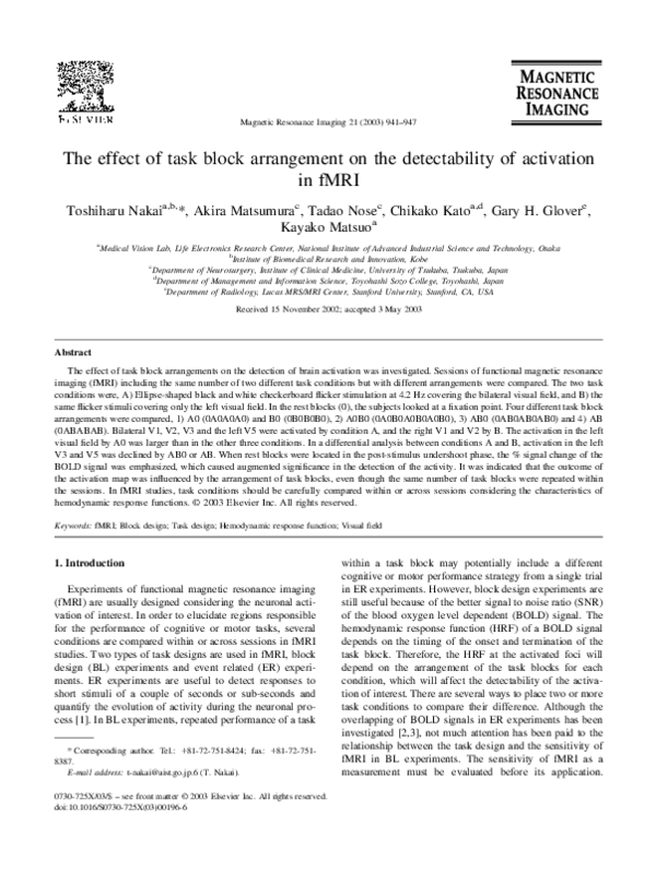 (PDF) The effect of task block arrangement on the detectability of ...