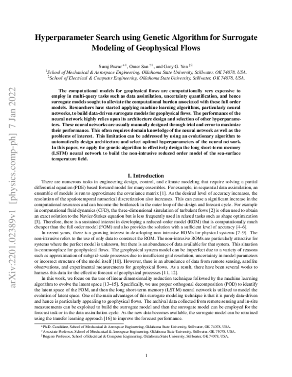 (PDF) Hyperparameter Search using the Genetic Algorithm for Surrogate ...