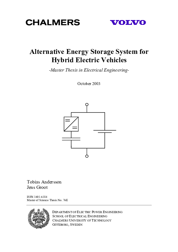 (PDF) Alternative energy storage system for hybrid electric vehicles