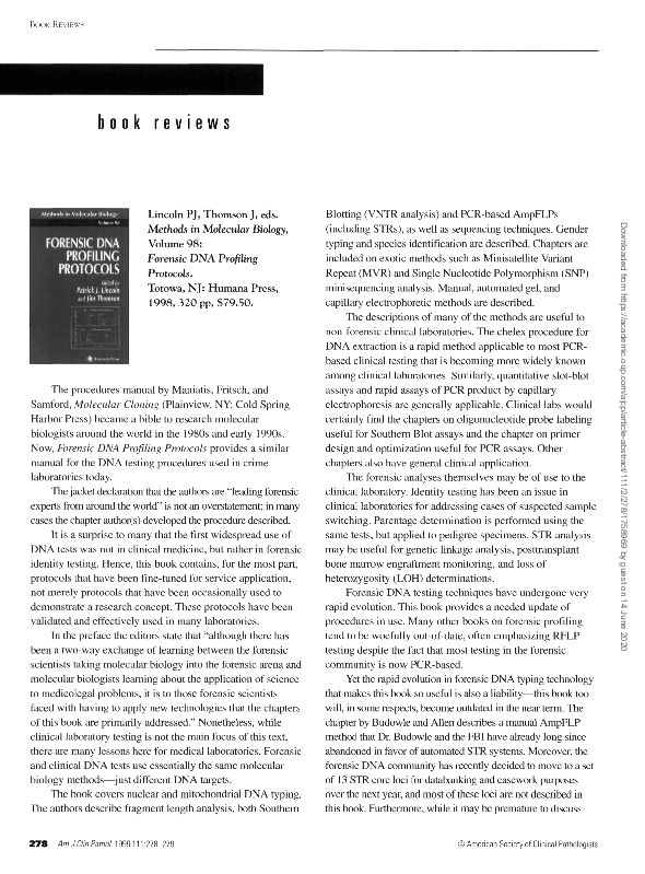 (PDF) Methods in Molecular Biology