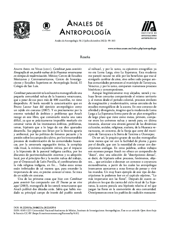 Reseña del libro de Anath Ariel de Vidas