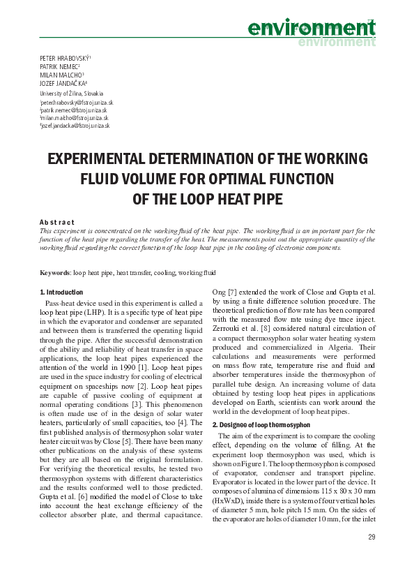 (PDF) Experimental determination of the working fluid volume for ...