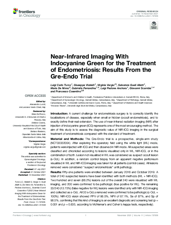 (PDF) Near-Infrared Imaging With Indocyanine Green for the Treatment of ...