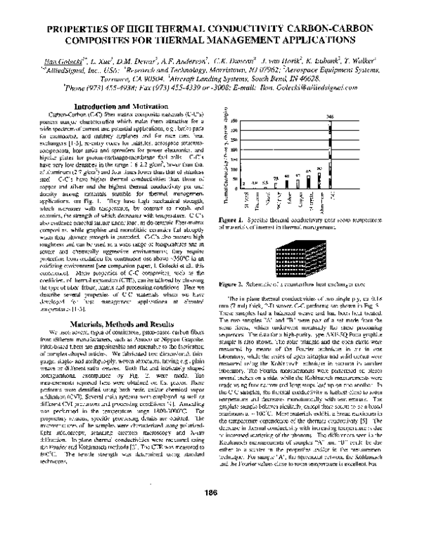 (PDF) Properties of high thermal conductivity carbon-carbon composites ...