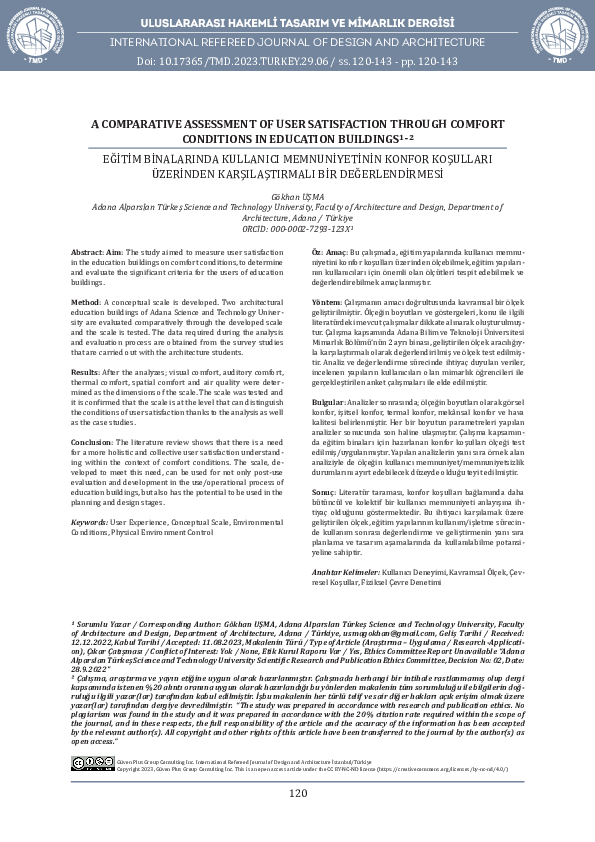 (PDF) A COMPARATIVE ASSESSMENT OF USER SATISFACTION THROUGH COMFORT ...