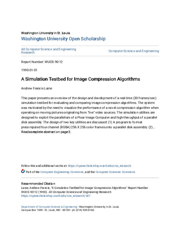 (PDF) A Simulation Testbed for Image Compression Algorithms