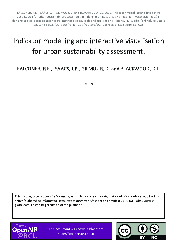 (PDF) Indicator Modelling and Interactive Visualisation for Urban ...