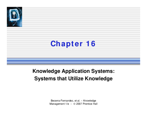 (PDF) Knowledge Application Systems: Systems that Utilize Knowledge