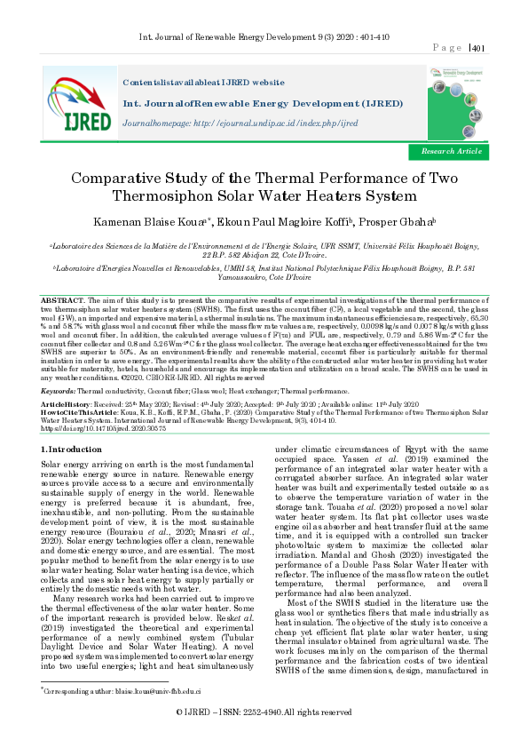 (PDF) Comparative Study of the Thermal Performance of Two Thermosiphon ...