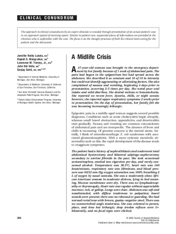 (PDF) A midlife crisis