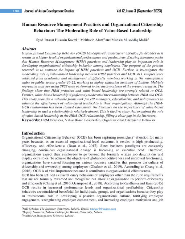 (PDF) Human Resource Management Practices and Organizational ...