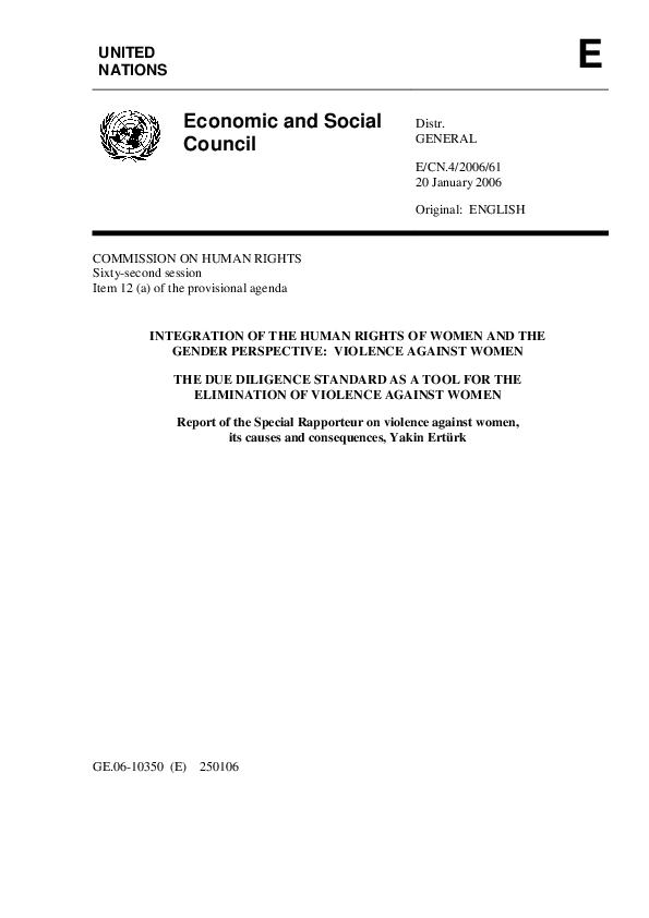(PDF) Integration of the Human Rights of Women and the Gender ...