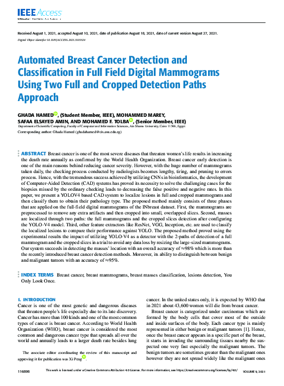 (PDF) Automated Breast Cancer Detection and Classification in Full ...