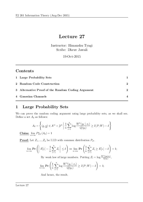 (PDF) Lecture I, 27