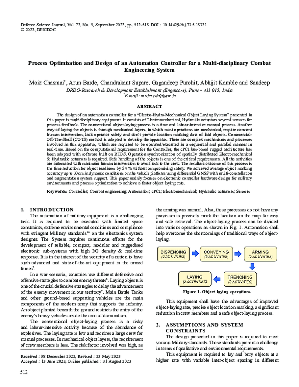 (PDF) Process Optimization and Design of an Automation Controller for a ...