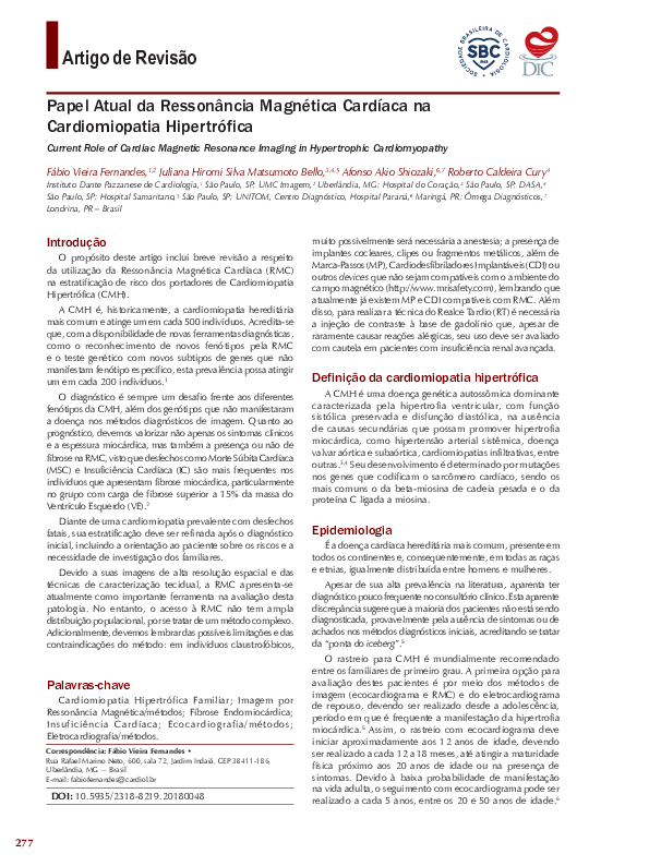 (PDF) Current Role of Cardiac Magnetic Resonance Imaging in ...