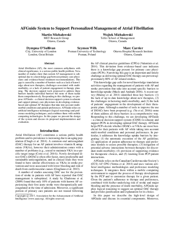 (PDF) AFGuide System to Support Personalized Management of Atrial ...