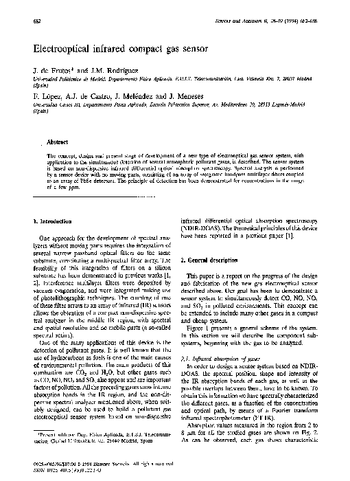 (PDF) Electrooptical infrared compact gas sensor