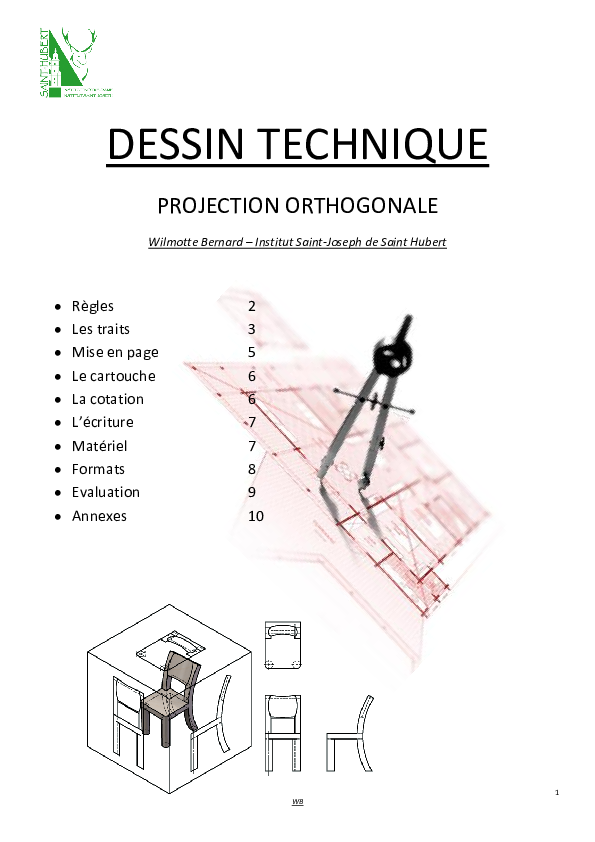 (PDF) Dessin technique Projection orthogonale
