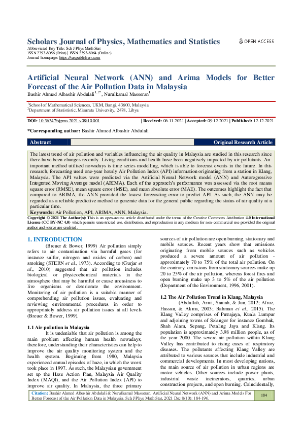 (PDF) Artificial Neural Network (ANN) and Arima Models for Better ...