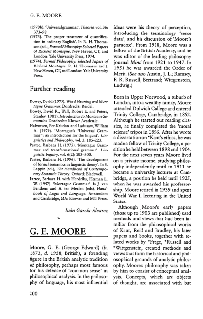 (PDF) Asa Kasher, “G.E. Moore,” in Siobhan Chapman and ‎Christopher ...