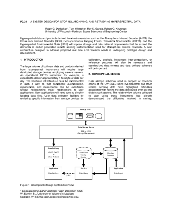 (PDF) A system design for storing, archiving, and retrieving ...