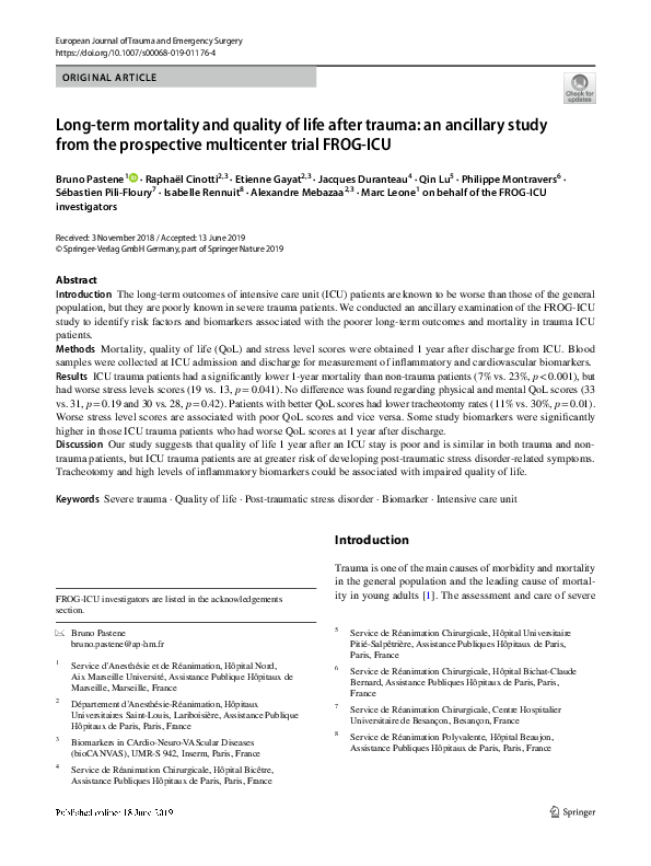 (PDF) Long-Term Mortality and Quality of Life After Transcatheter ...