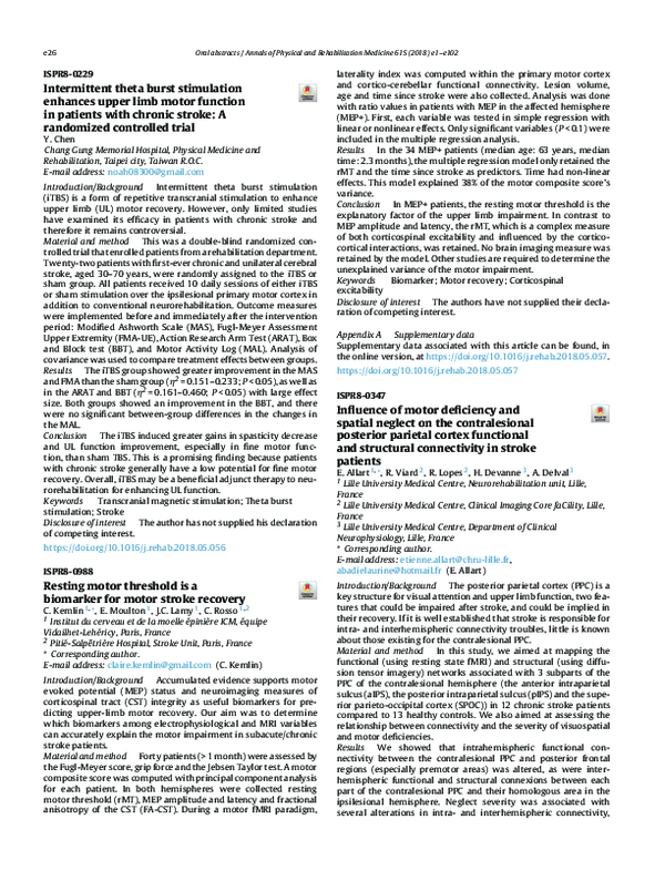 (PDF) Intermittent theta burst stimulation enhances upper limb motor ...